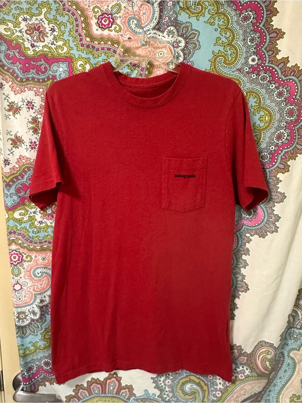 Patagonia Red Pocket Tee - Short Sleeve Crew